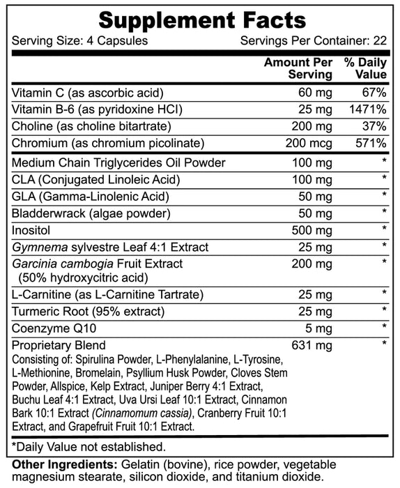 Quemador de grasa sobrealimentado (22 porciones)
