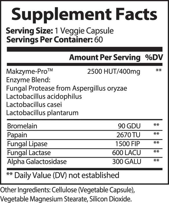 Mezcla Pro de enzimas digestivas (60 porciones)