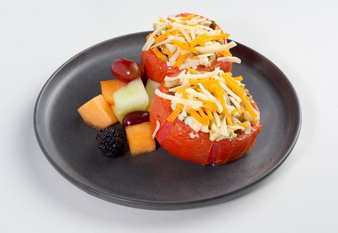Veggie & Egg White Stuffed Tomatoes