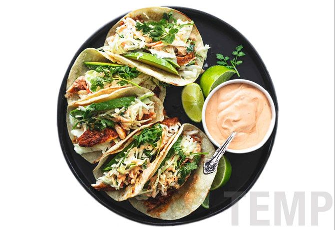 Signature Sriracha-Lime Fish Tacos *